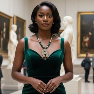 22-1/2 inch Agate bead gemstone bead necklace NWOT